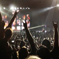 Music concert and crowd. Shot at 1600 iso, grainy…. still print very well